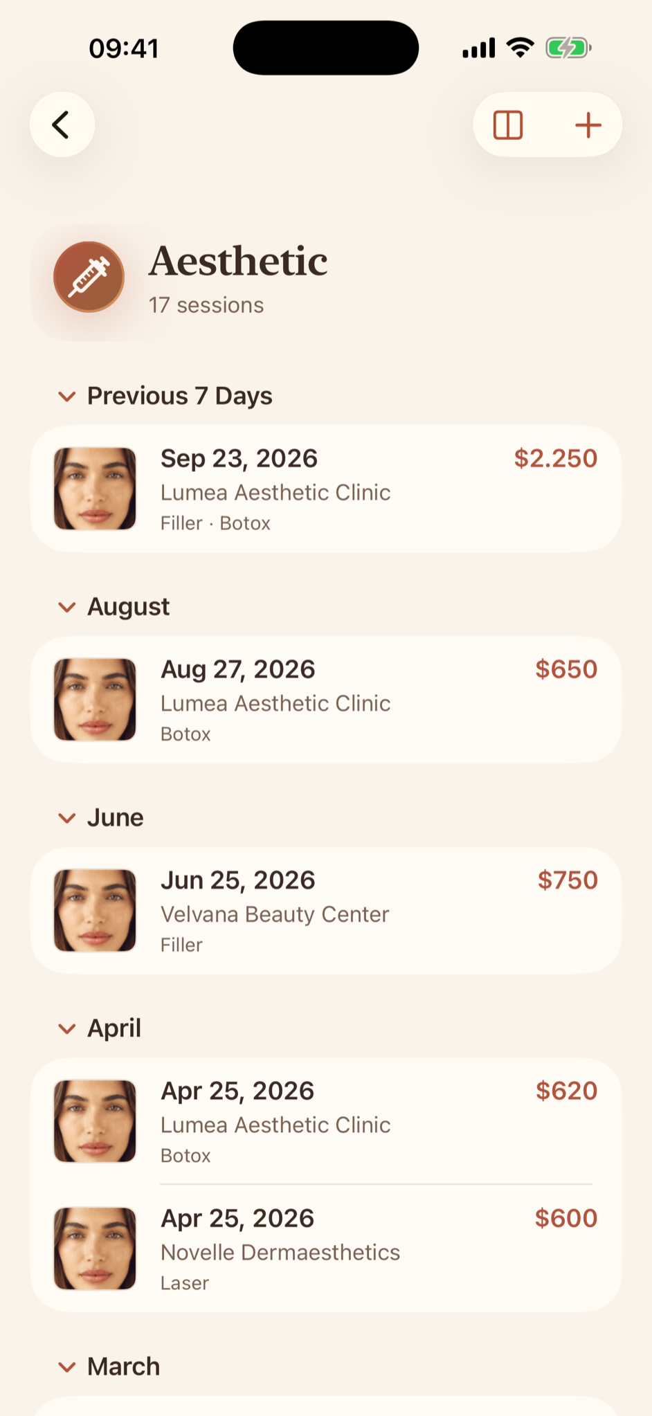 Ruyana aesthetic treatment timeline